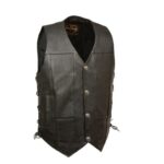 1065 - Men's Side Lace Vest Buffalo Snaps