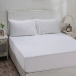 Fitted White Bedsheet with Pillow Cases