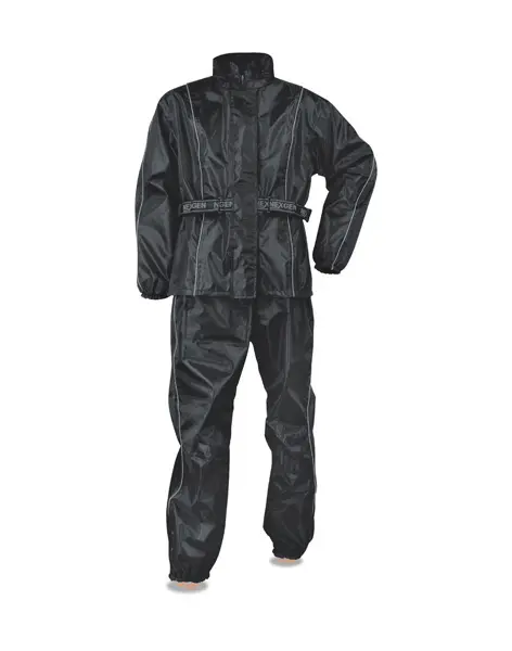 Men’s Black Rain Suit Oxford Nylon