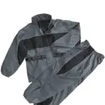 Men’s Black & Gray Rain Suit Water Resitant W/Reflectiv